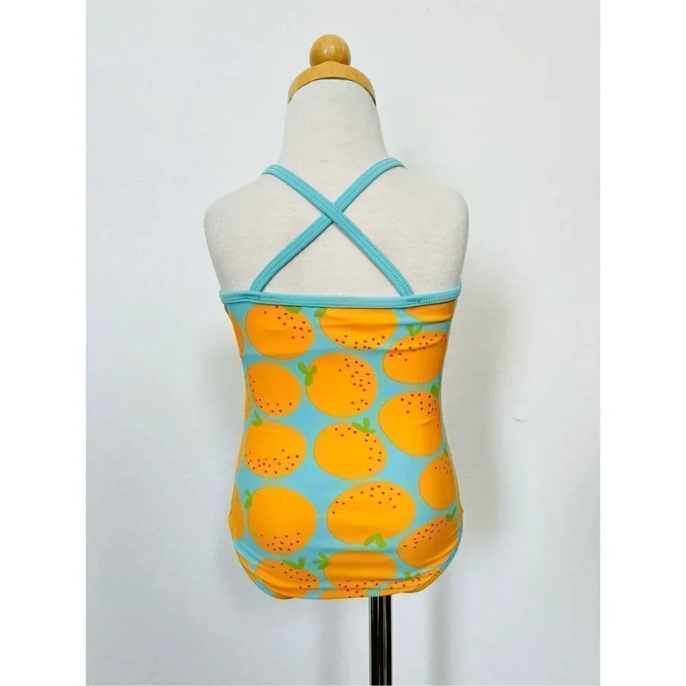 Tucker + Tate Toddler Girls 4 Orange Print 1-piece Bathing Suit BUY 2 GET 1 FREE